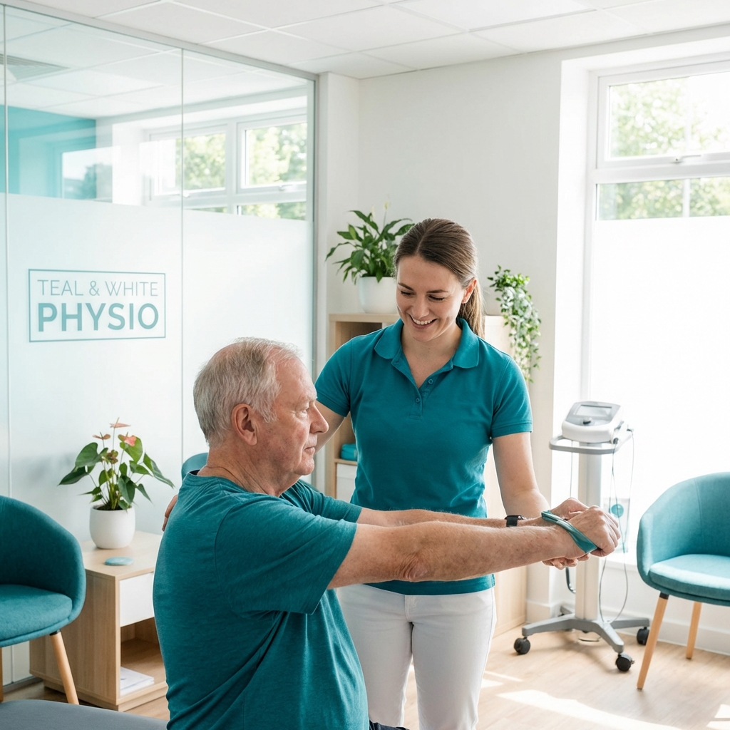 Physiotherapist helping a patient
